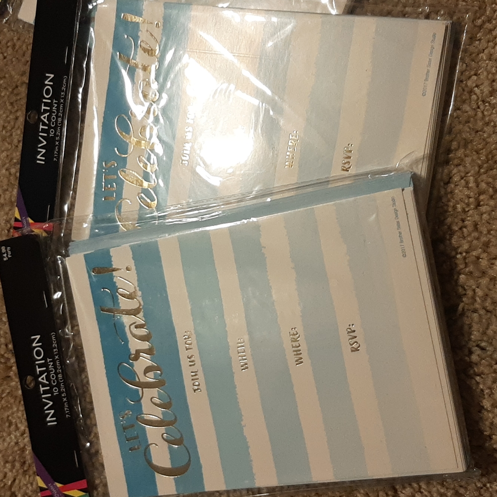 Brother & Sister Let's Celebrate Party Invitations